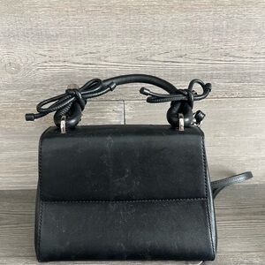 Charles & Keith Top-Handle Leather Crossbody Bag